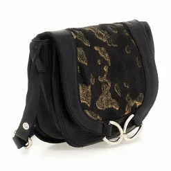 Campomaggi Umhängetaschen<Umhängetasche M Leder 22 cm cioccolato+oro+t-nero