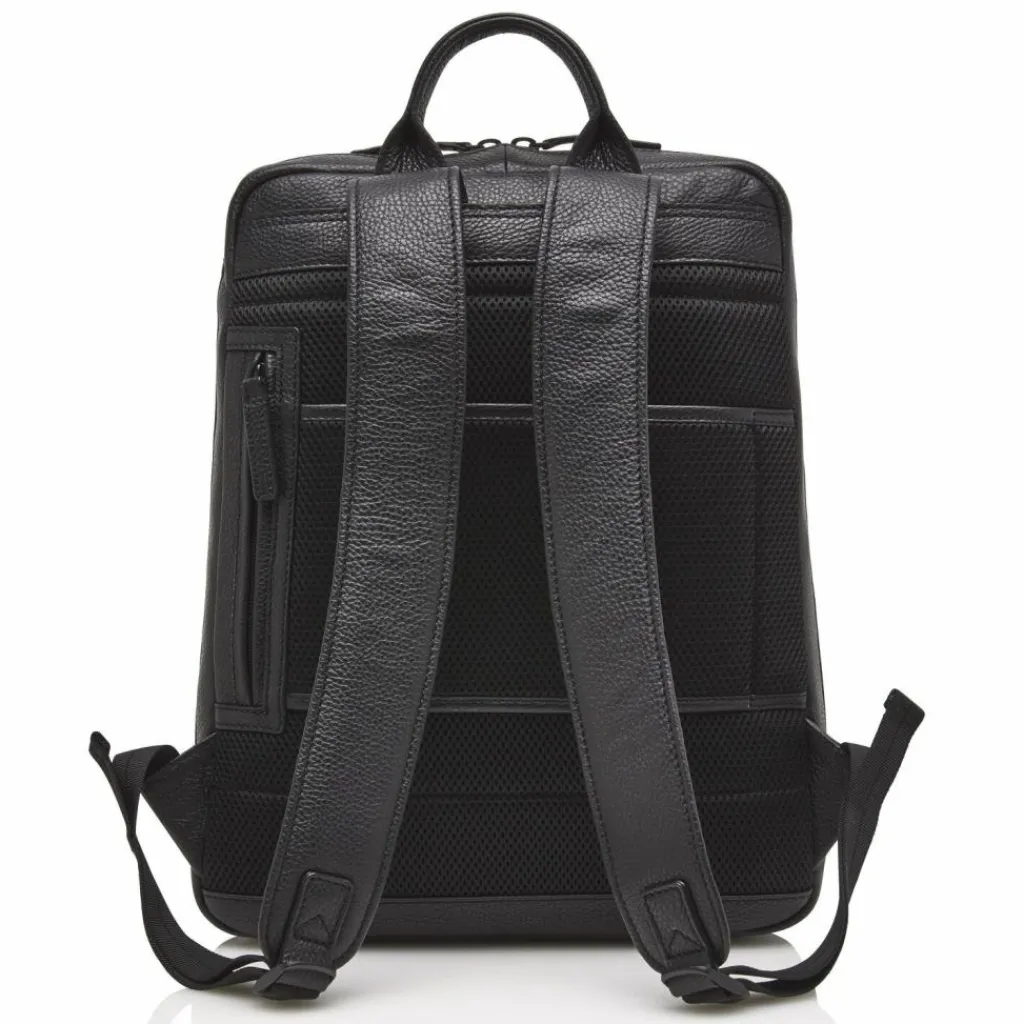 Castelijn & Beerens Lederrucksäcke|Business-Rucksäcke<Bravo Rucksack RFID Leder 41 cm Laptopfach black