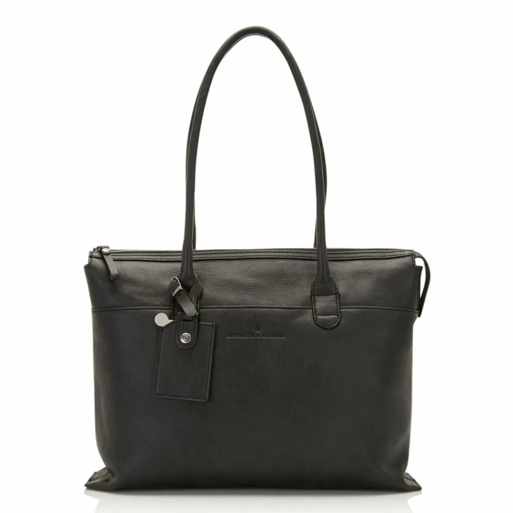 Online Castelijn & Beerens Carisma Schultertasche RFID Leder 40 cm Laptopfach black
