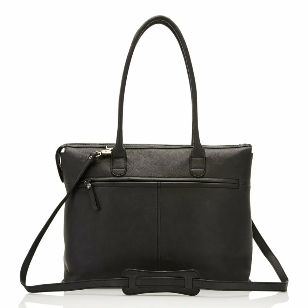 Online Castelijn & Beerens Carisma Schultertasche RFID Leder 40 cm Laptopfach black