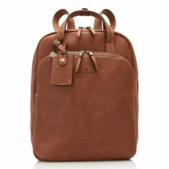 Outlet Castelijn & Beerens Carisma Rucksack RFID Leder 40 cm Laptopfach cognac