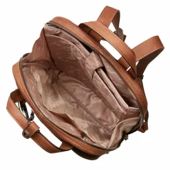 Outlet Castelijn & Beerens Carisma Rucksack RFID Leder 40 cm Laptopfach cognac
