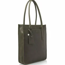 Castelijn & Beerens Carisma Schultertasche RFID Leder 34 cm Laptopfach grün