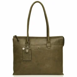 Castelijn & Beerens Schultertaschen<Carisma Schultertasche RFID Leder 40 cm Laptopfach green
