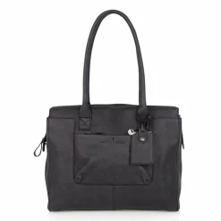 Online Castelijn & Beerens Carisma Schultertasche RFID Leder 38 cm Laptopfach black