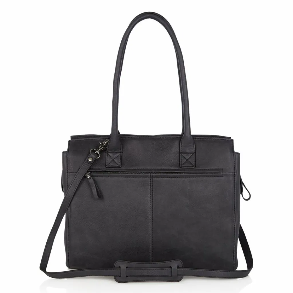 Online Castelijn & Beerens Carisma Schultertasche RFID Leder 38 cm Laptopfach black