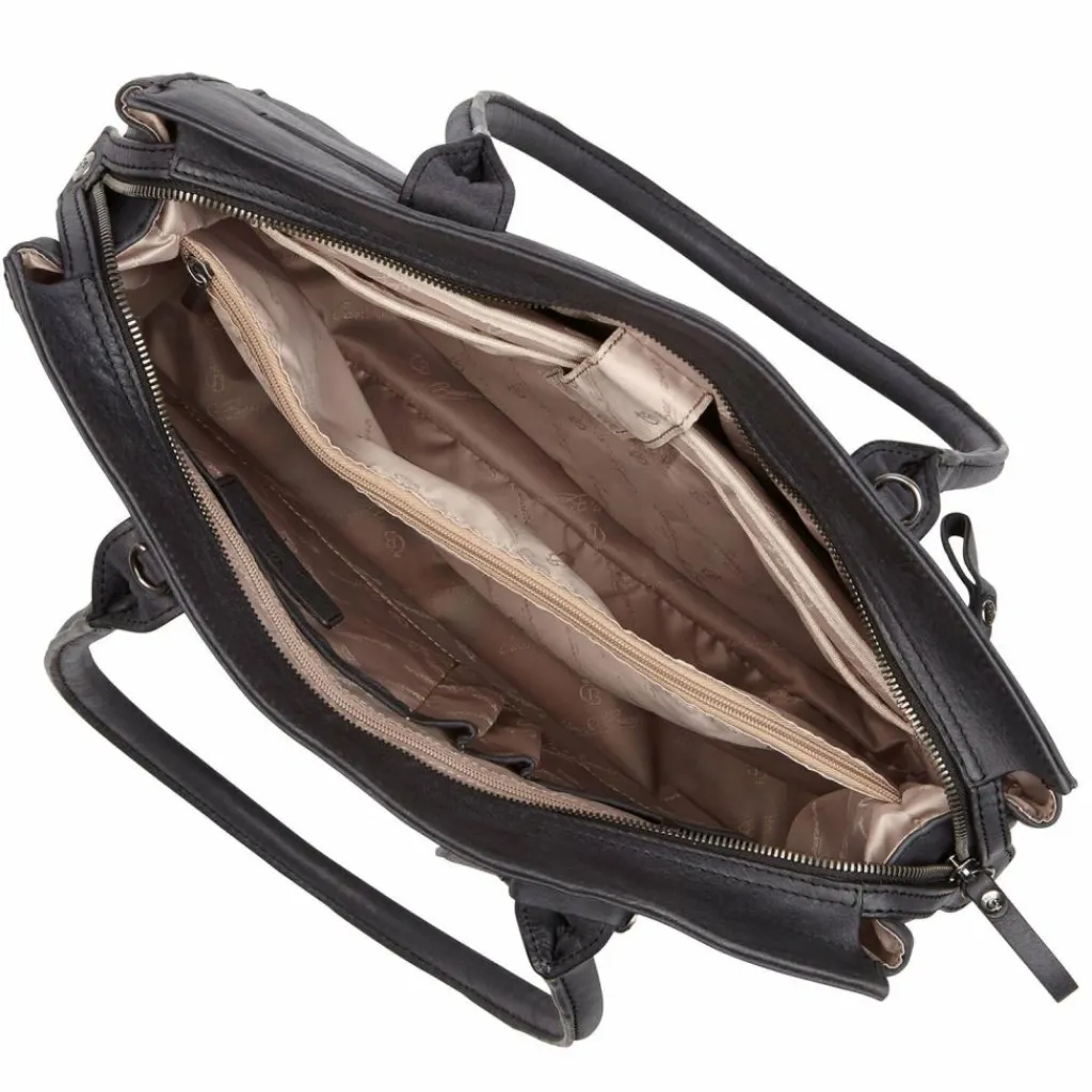 Online Castelijn & Beerens Carisma Schultertasche RFID Leder 38 cm Laptopfach black