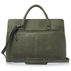 Castelijn & Beerens Shopper|Henkeltaschen<Carisma Shopper Tasche RFID Schutz Leder 41 cm Laptopfach green