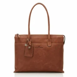 Castelijn & Beerens Schultertaschen<Carisma Schultertasche RFID Leder 40 cm Laptopfach cognac