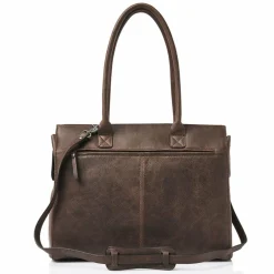 Castelijn & Beerens Carisma Schultertasche RFID Leder 38 cm Laptopfach mocca