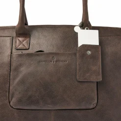 Castelijn & Beerens Carisma Schultertasche RFID Leder 38 cm Laptopfach mocca