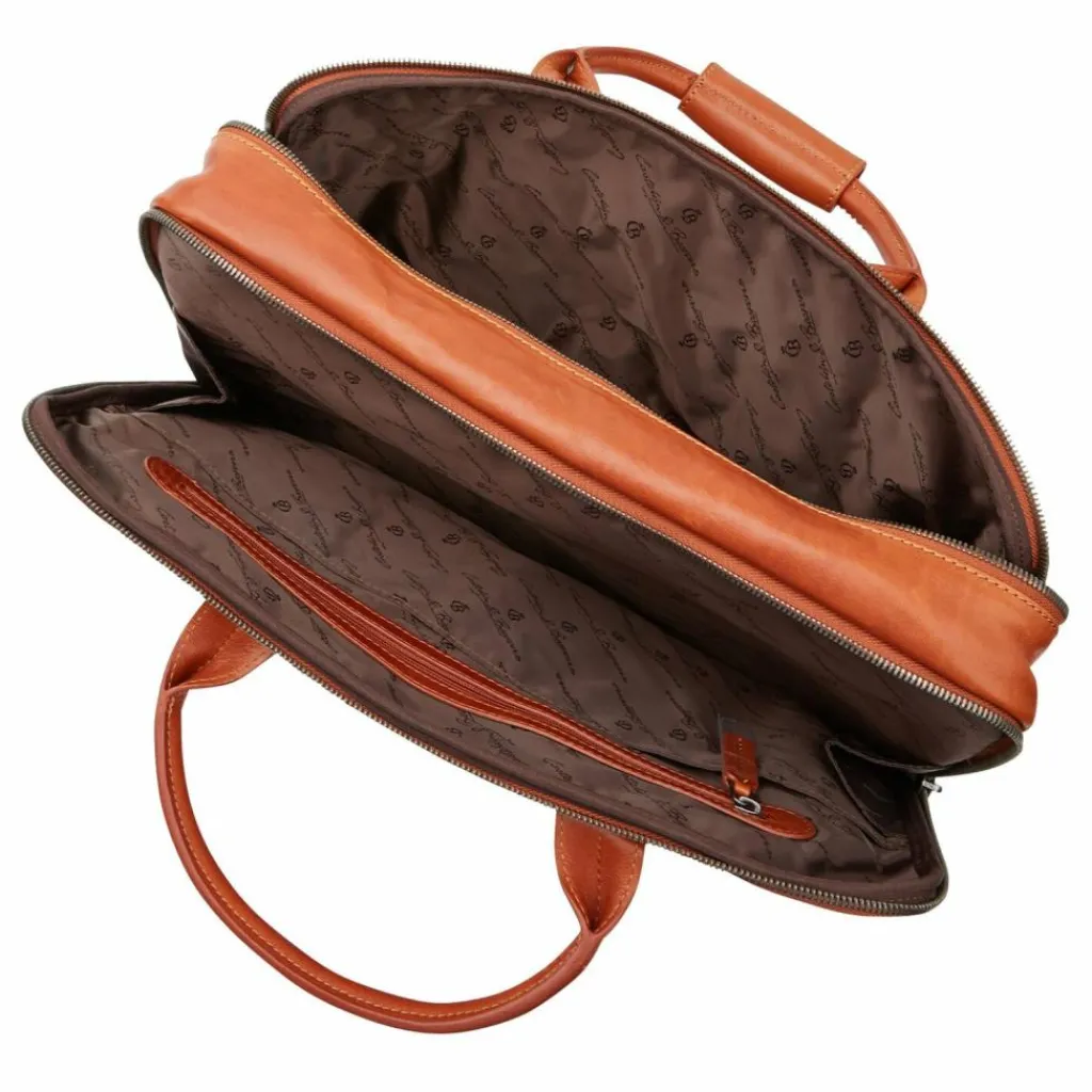 Best Castelijn & Beerens Firenze Aktentasche RFID Leder 45 cm Laptopfach lightbrown