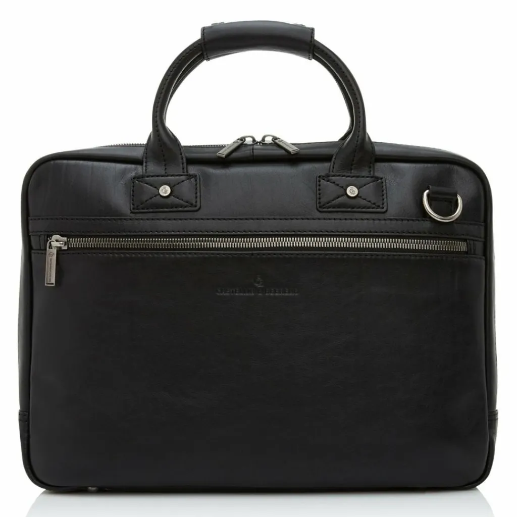 Clearance Castelijn & Beerens Firenze Aktentasche RFID Leder 40 cm Laptopfach black