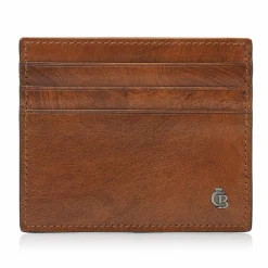 Hot Castelijn & Beerens Kreditkartenetui RFID Schutz Leder 9.5 cm cognac