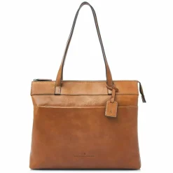 New Castelijn & Beerens Lia Shopper Tasche RFID Schutz Leder 45 cm Laptopfach light brown