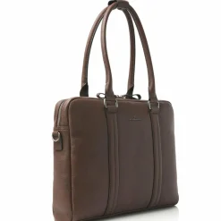 Castelijn & Beerens Schultertaschen<Linee Mirjam Schultertasche Leder 40 cm Laptopfach dunkelbraun