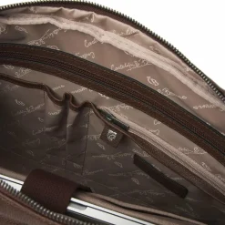 Castelijn & Beerens Schultertaschen<Linee Mirjam Schultertasche Leder 40 cm Laptopfach dunkelbraun