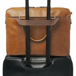 Castelijn & Beerens Laptoptaschen|Aktentaschen<Peter Aktentasche RFID Schutz Leder 40 cm Laptopfach light brown