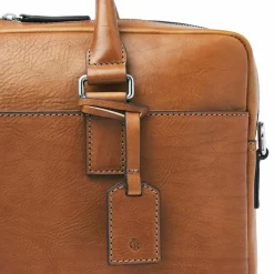 Sale Castelijn & Beerens Rick Aktentasche RFID Schutz Leder 40 cm Laptopfach light brown