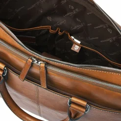 Sale Castelijn & Beerens Rick Aktentasche RFID Schutz Leder 40 cm Laptopfach light brown