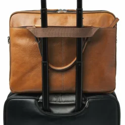 Sale Castelijn & Beerens Rick Aktentasche RFID Schutz Leder 40 cm Laptopfach light brown