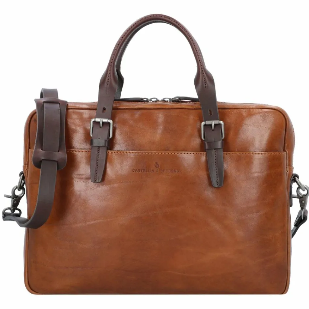 Castelijn & Beerens Laptoptaschen|Aktentaschen<Rien Aktentasche RFID Leder 41 cm Laptopfach braun