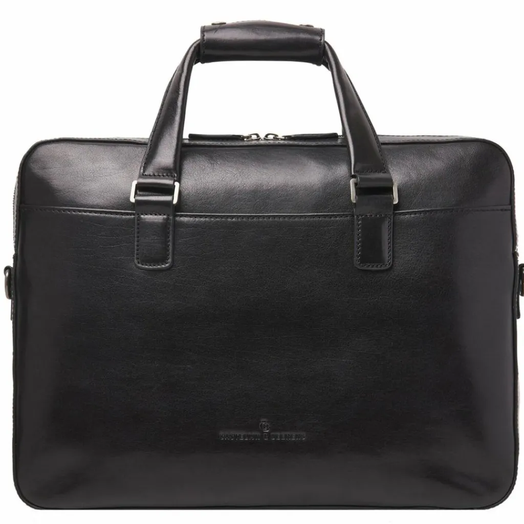 Outlet Castelijn & Beerens Ted Aktentasche Leder 41 cm Laptopfach schwarz