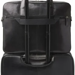 Outlet Castelijn & Beerens Ted Aktentasche Leder 41 cm Laptopfach schwarz