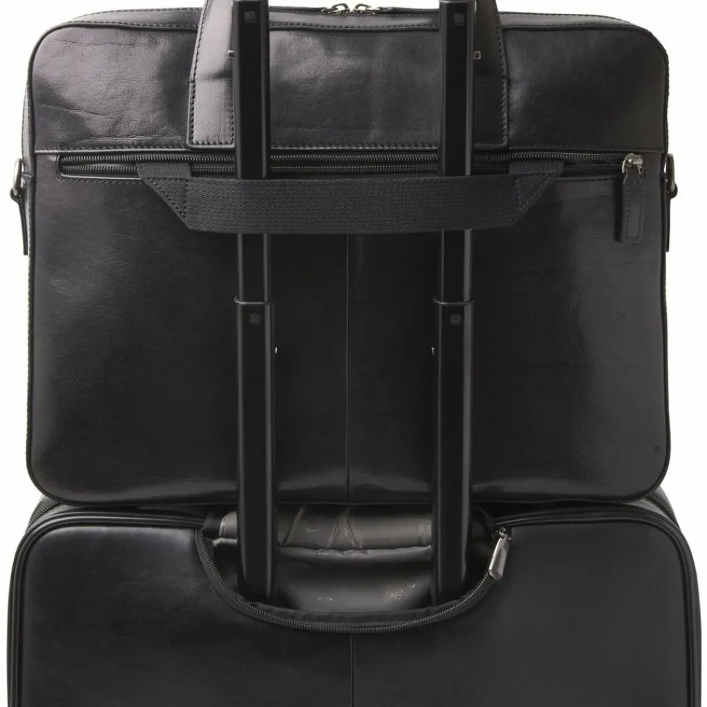 Outlet Castelijn & Beerens Ted Aktentasche Leder 41 cm Laptopfach schwarz