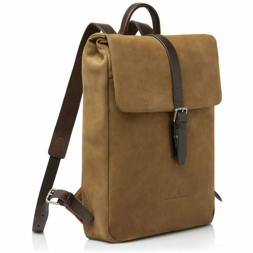 Castelijn & Beerens Lederrucksäcke|Business-Rucksäcke<Veneto Business-Rucksack RFID Schutz Leder 39 cm Laptopfach taupe