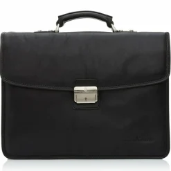 Castelijn & Beerens Laptoptaschen|Aktentaschen<Verona Aktentasche RFID Leder 40 cm Laptopfach black