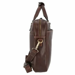 New Castelijn & Beerens Verona Aktentasche RFID Leder 41 cm Laptopfach mocca