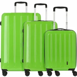 Check.In Koffersets Als Hartgepäck|Koffersets 3-Teilig<London 2.0 4-Rollen Kofferset 3tlg. grün
