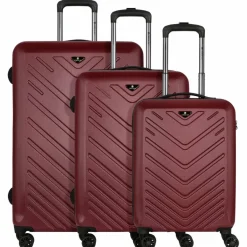 Check.In Koffersets Als Hartgepäck|Koffersets 3-Teilig<Mailand 4-Rollen Kofferset 3tlg. rot