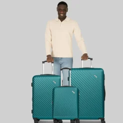 Hot Check.In Paradise 2.0 4 Rollen Kofferset 3-teilig mit Dehnfalte smaragd green