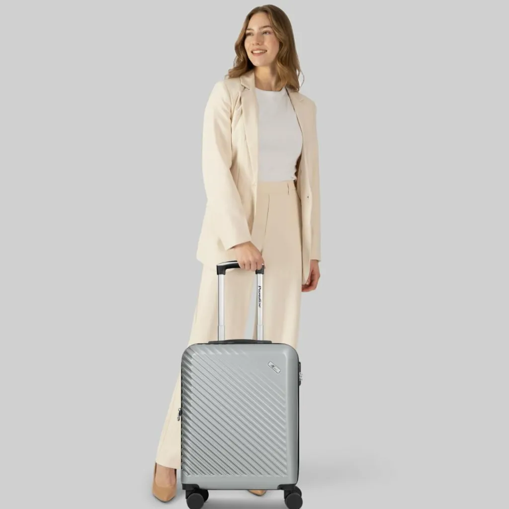 Check.In Hartgepäck Kabinengepäck|4-Rollen Kabinentrolleys<Paradise 2.0 4 Rollen Kabinentrolley S 55 cm mit Dehnfalte stone grey