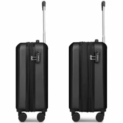 Check.In Hartgepäck Kabinengepäck|4-Rollen Kabinentrolleys<Paradise 2.0 4 Rollen Kabinentrolley S 55 cm mit Dehnfalte black