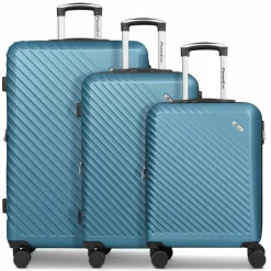 Check.In Koffersets Als Hartgepäck|Koffersets 3-Teilig<Paradise 2.0 4 Rollen Kofferset 3-teilig mit Dehnfalte glacier blue