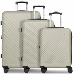 Check.In Koffersets Als Hartgepäck|Koffersets 3-Teilig<Paradise 2.0 4 Rollen Kofferset 3-teilig mit Dehnfalte eggshell