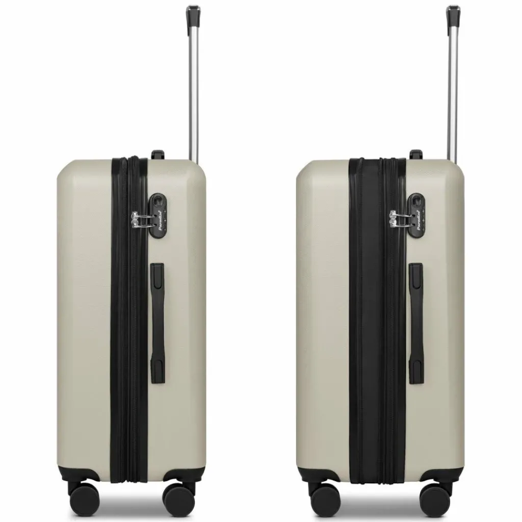 Check.In Koffersets Als Hartgepäck|Koffersets 3-Teilig<Paradise 2.0 4 Rollen Kofferset 3-teilig mit Dehnfalte eggshell