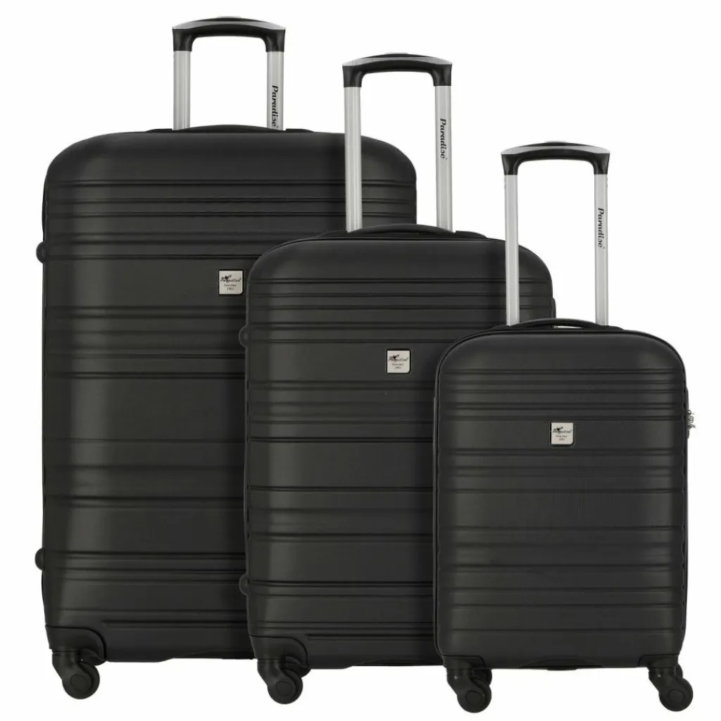 Check.In Koffersets Als Hartgepäck|Koffersets 3-Teilig<Paradise 4 Rollen Kofferset 3-teilig schwarz