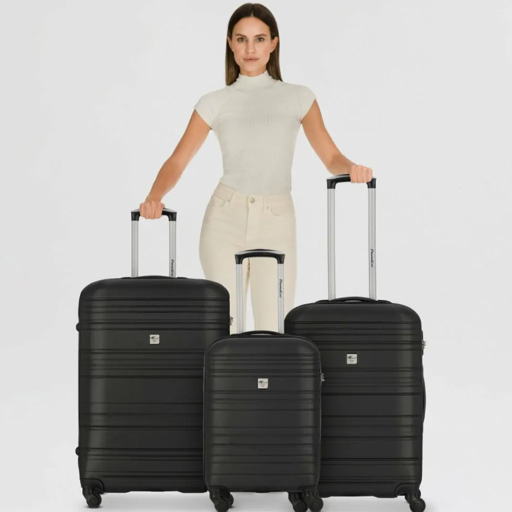 Check.In Koffersets Als Hartgepäck|Koffersets 3-Teilig<Paradise 4 Rollen Kofferset 3-teilig schwarz