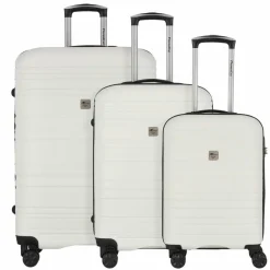 Check.In Paradise 4 Rollen Kofferset 3-teilig weiß