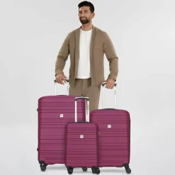 Check.In Paradise 4 Rollen Kofferset 3-teilig berry