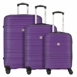 Online Check.In Paradise 4 Rollen Kofferset 3-teilig aubergine