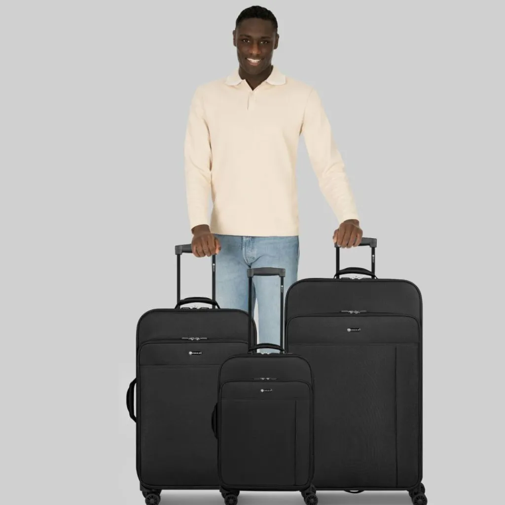 Check.In Koffersets Als Weichgepäck|Koffersets 3-Teilig<Sevilla 2.0 4 Rollen Kofferset 3-teilig black