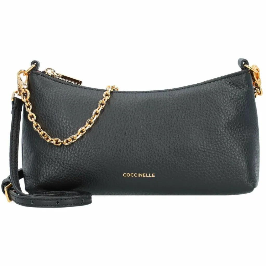 Outlet Coccinelle Aura Umhängetasche Leder 21.5 cm noir