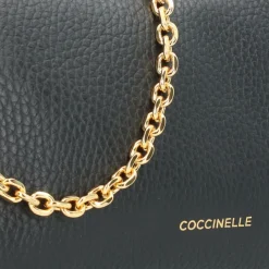 Outlet Coccinelle Aura Umhängetasche Leder 21.5 cm noir