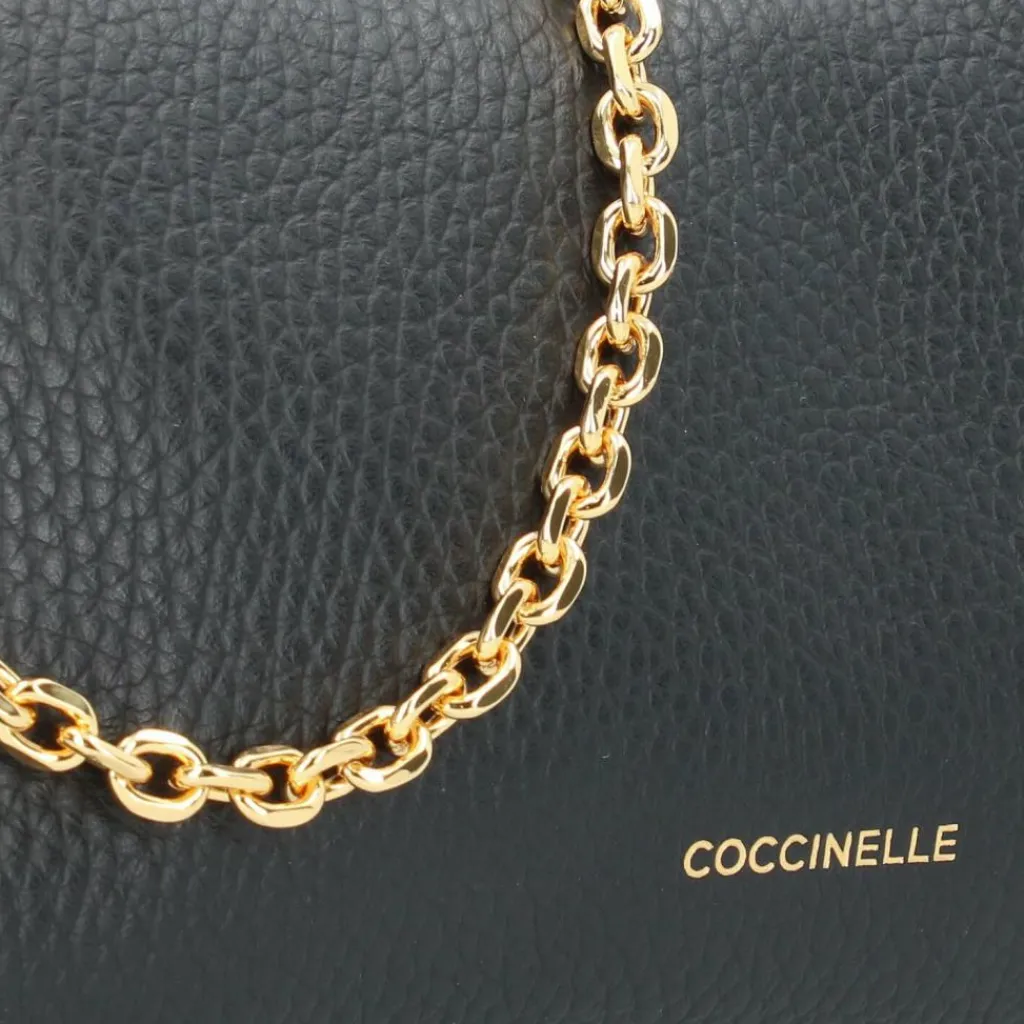 Outlet Coccinelle Aura Umhängetasche Leder 21.5 cm noir