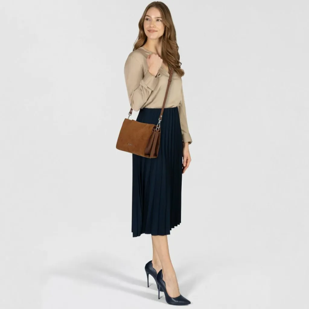 Sale Coccinelle Boheme Handtasche Leder 22.5 cm cognac